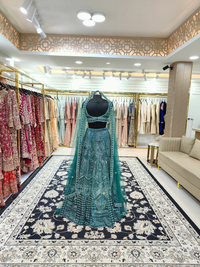 Green Cutdana Lehenga Blouse