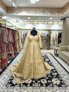 Beige Cutdana Gown