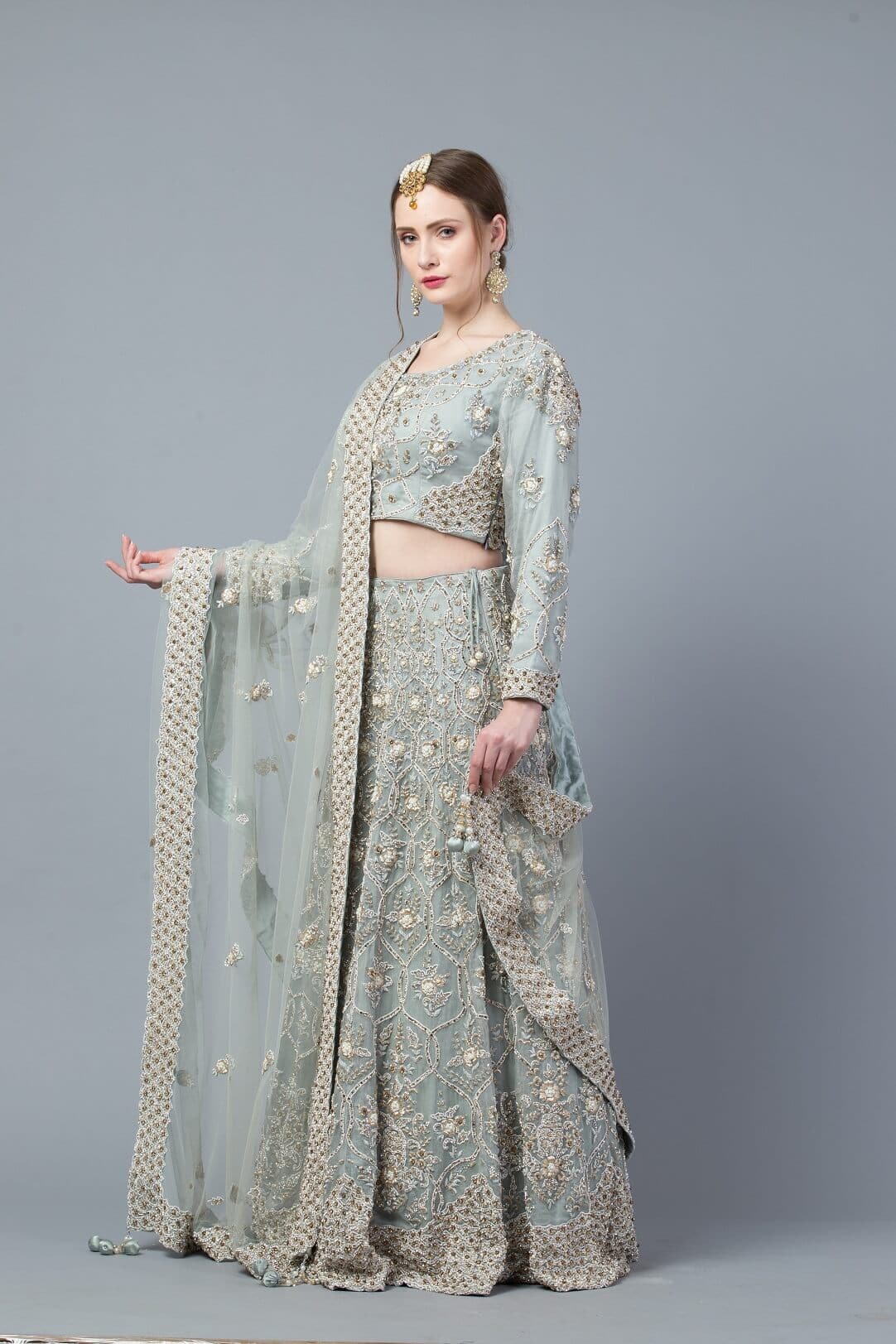 Prewinkle Blue Blouse Lehnega