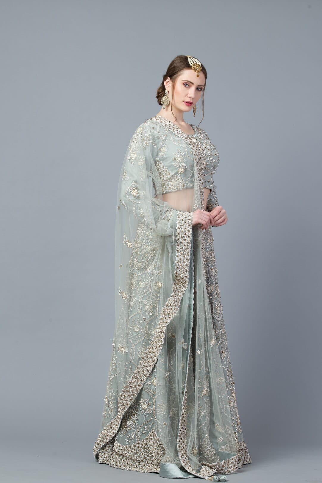 Prewinkle Blue Blouse Lehnega