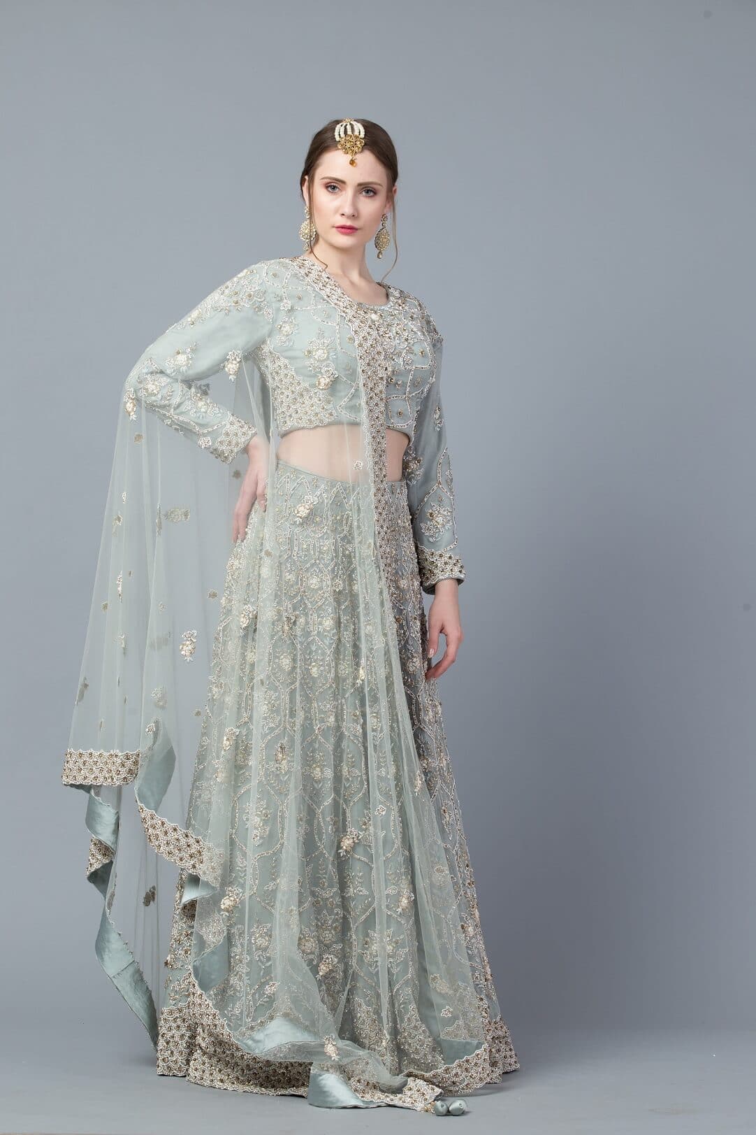 Prewinkle Blue Blouse Lehnega