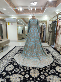 Ice Blue Trail Gown