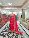 Red Organza Anarkali with Dupatta