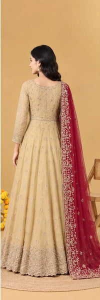 Golden Double Layer Anarkali