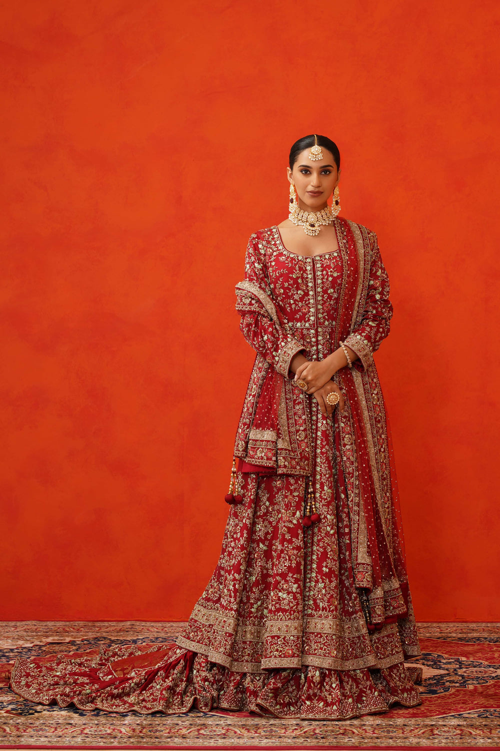 Maroon Jacket Farshi Gharara