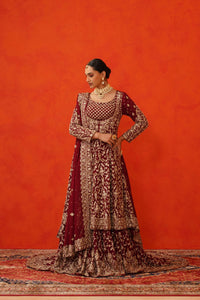 Maroon Jacket with Farshi Gharara