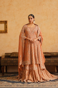 Light Orange Farshi Gharara Set